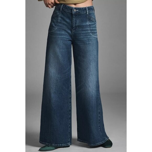 Anthropologie Pilcro High-Rise Wide-Leg Trouser Jeans 29 - Picture 2 of 3